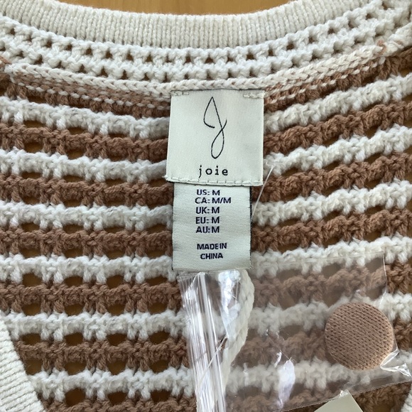 NWT Joie Striped Knit Vest Boho Med - Picture 2 of 6